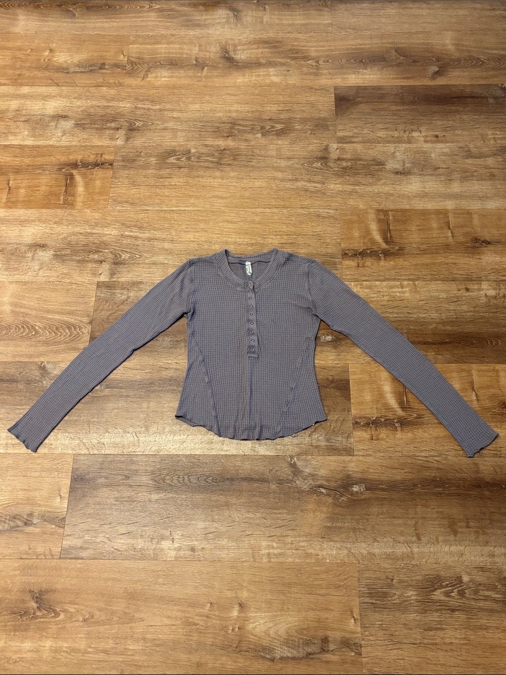 Free people Henley Long-Sleeve Top - Lavender Gray